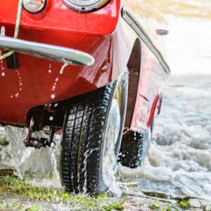 amphibious vehicle amphicar in action