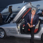 jay leno getting off of his car