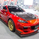 car show displaying the mazda rx 8