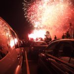 car traveling on fourth of july