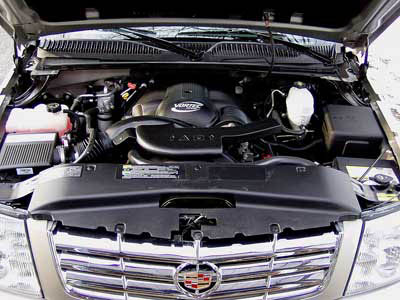 Engine of Cadillac Escalade ESV