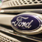 ford logo on truck grille