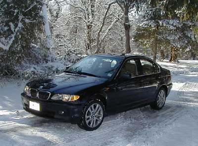 BMW left front snow