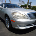 man parking his mercedes benz s class