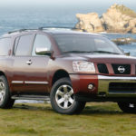 man parking his nissan armada 1