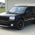 man parking hisjeep grand cherokee srt8