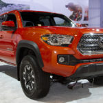 new toyota tacoma on display