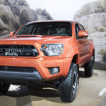 toyota tacoma on display