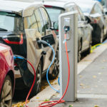 electric vehicles getting charged