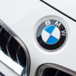 bmw logo on sedan hood