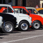 fiat 500 cars parked oustide