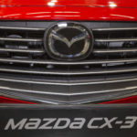 close up shot of mazda cx3 grille