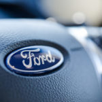 ford logo on steering wheel