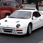 ford rs200 parked outside