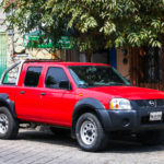 nissan frontier parked outside