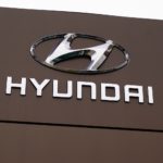 hyundai logo on car dealer building