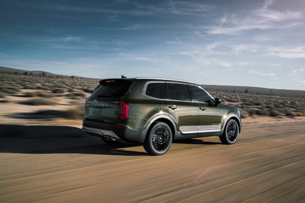 Kia Telluride running on the road