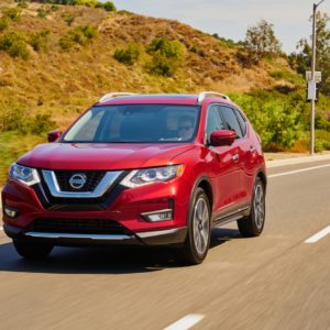 2020 nissan rogue on the road