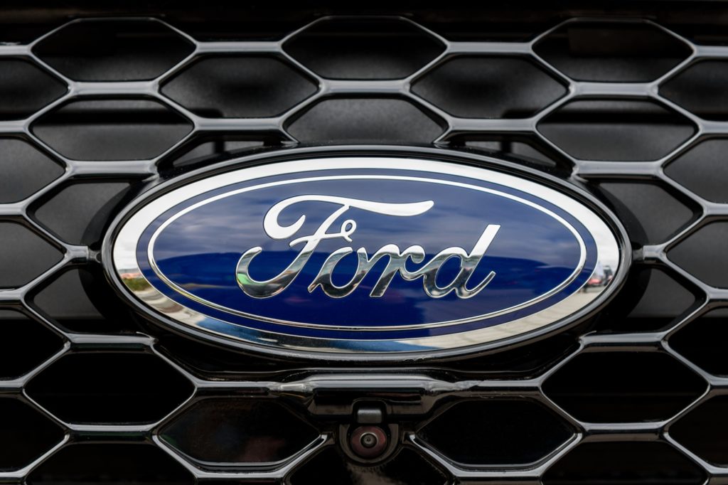 Ford logo on truck grille