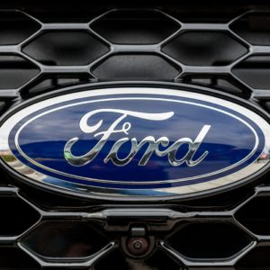 ford logo on truck grille