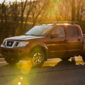 2020 nissan frontier on the road