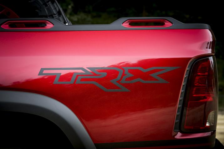 Ram Rebel TRX emblem on the side of the truck