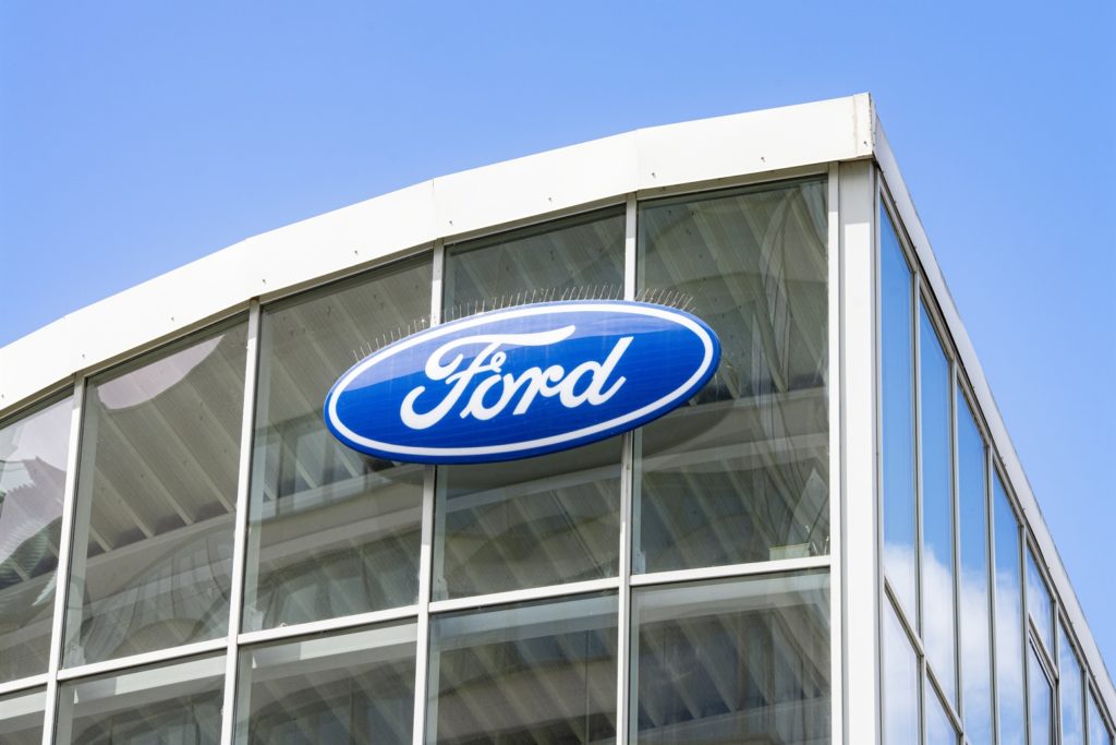 ford logo on office building