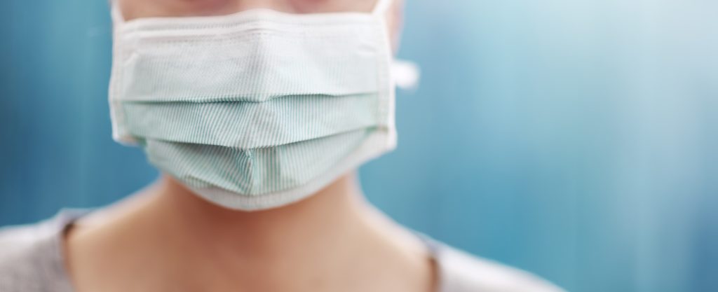 Healthcare worker wearing medical mask