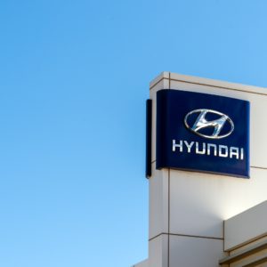 hyundai logo on office building