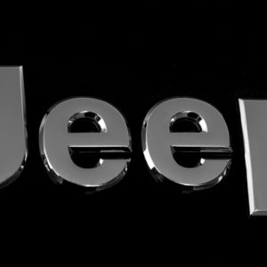 jeep logo on black background