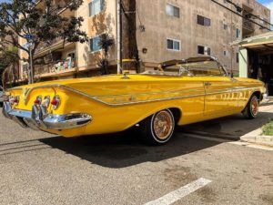 Passenger side view of California Love, Lloyd's '61 Chevy Impala