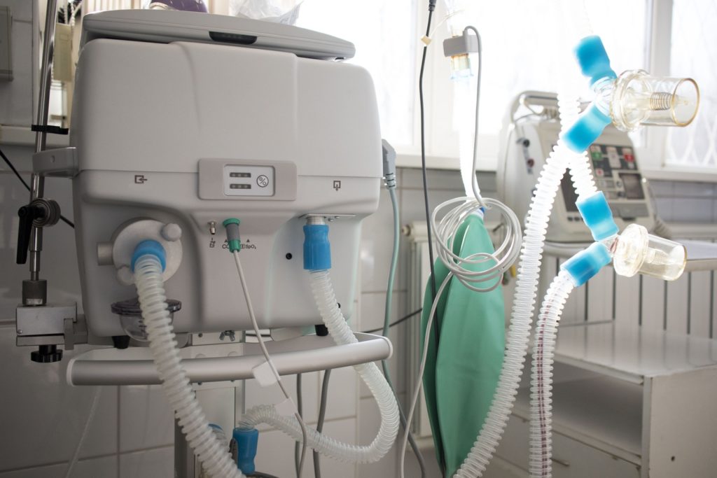 Ventilator in the hospital