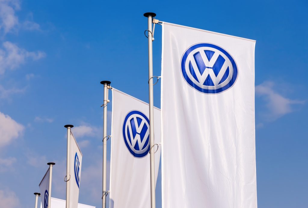 volkswagen logo on banners