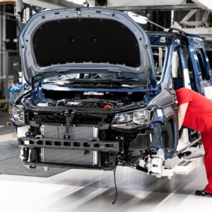 ford f 150 being assembed in ford plant