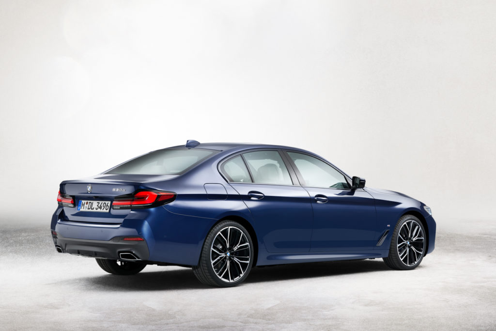 Rear shot of new BMW 5 Series