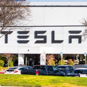 tesla office photographed from outside