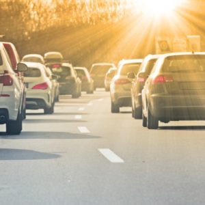 cars on the highway