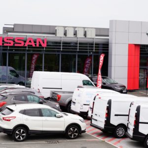 nissan dealership as seen from the outside