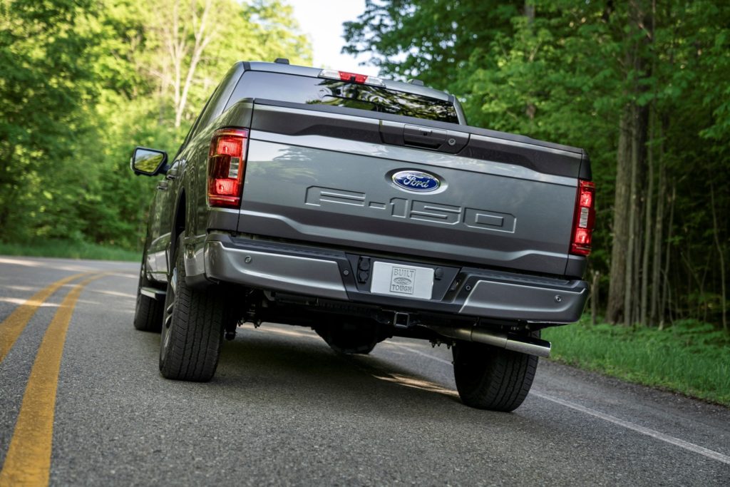 Rear shot of 2021 Ford F-150