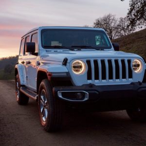 2020 jeep wrangler against the sunset