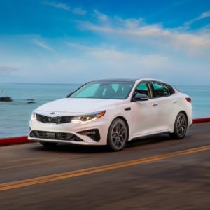 2020 kia optima on the road