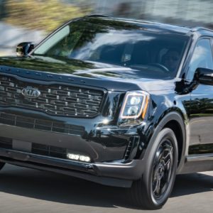 2021 kia telluride nightfall edition on the road