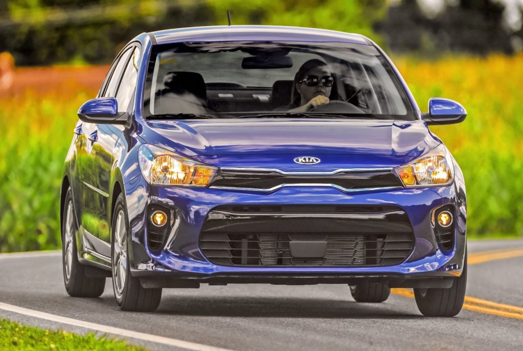 2020 Kia Rio on the road