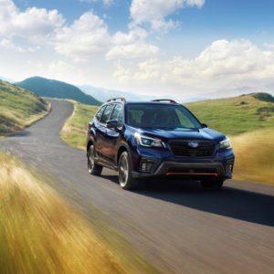 2021 Subaru Forester on the road