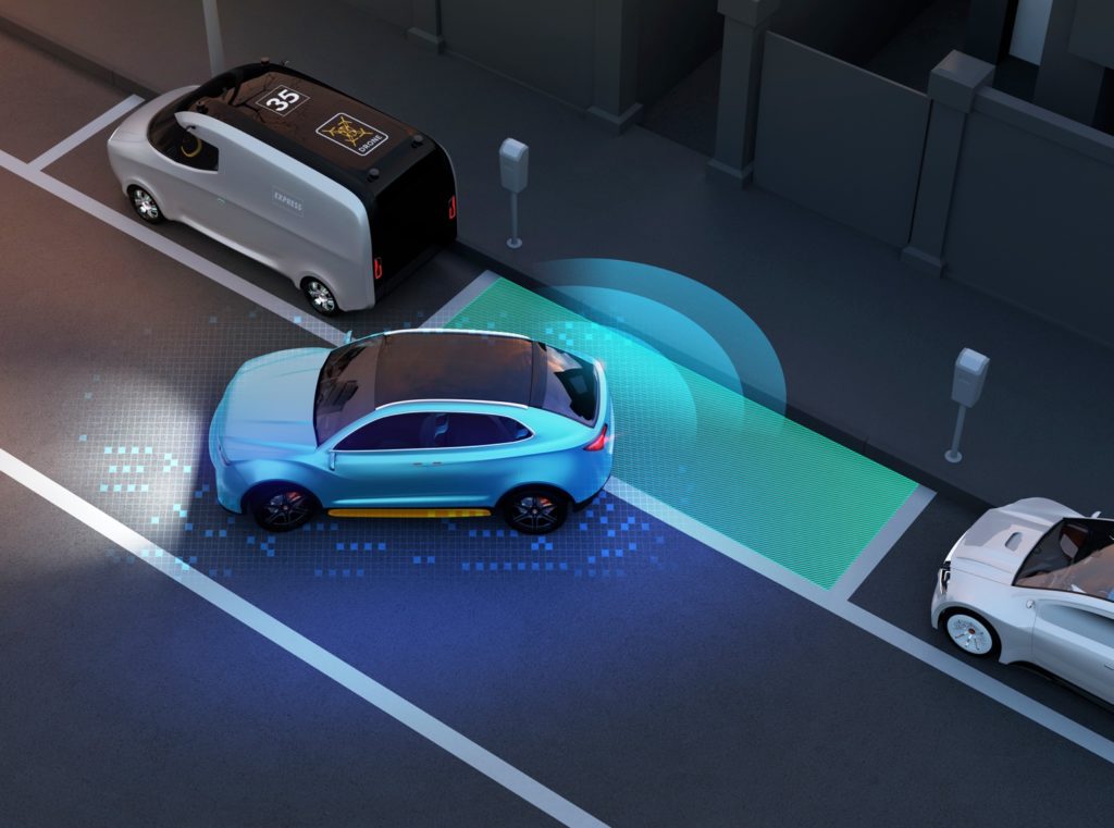 car using intelligent parking assist