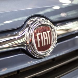 closeup of fiat logo