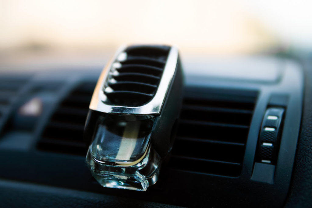 car air freshener on airconditioning vent