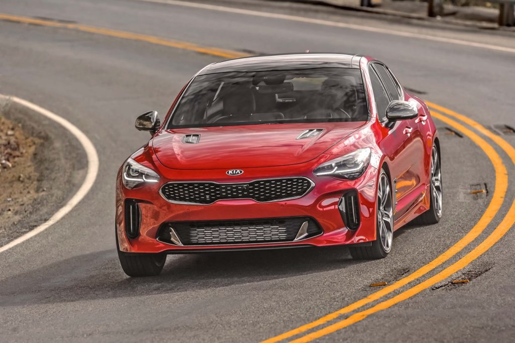 2021 kia stinger on the road