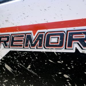 closeup of new ford ranger tremor emblem