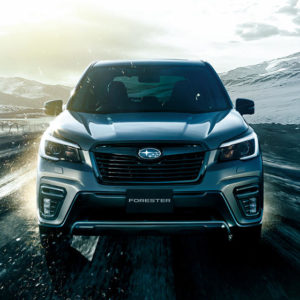 2020 subaru forester sport on the road